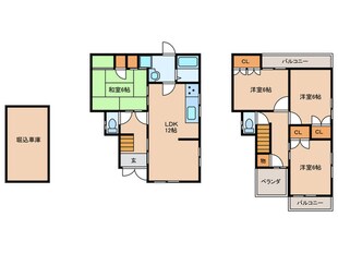 東人丸町戸建の物件間取画像